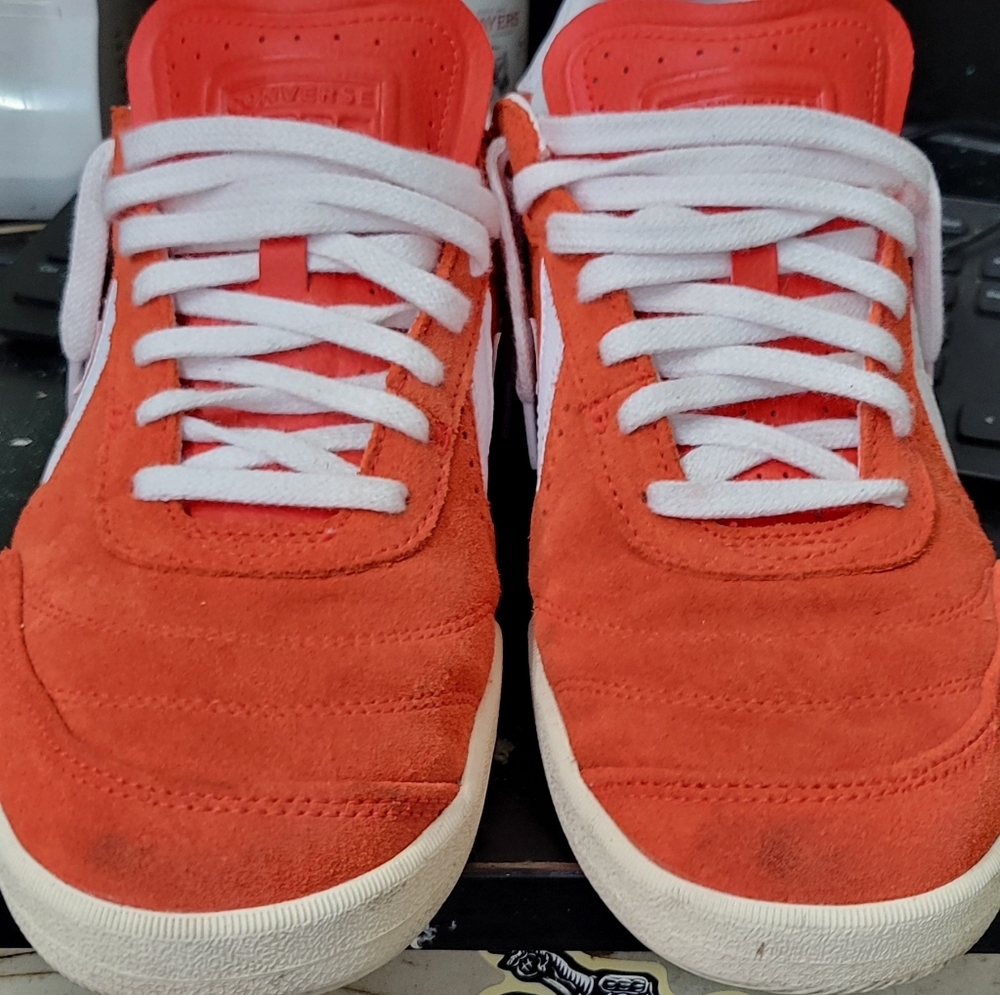 Converse Red and White Sneakers - Picture 5 of 9